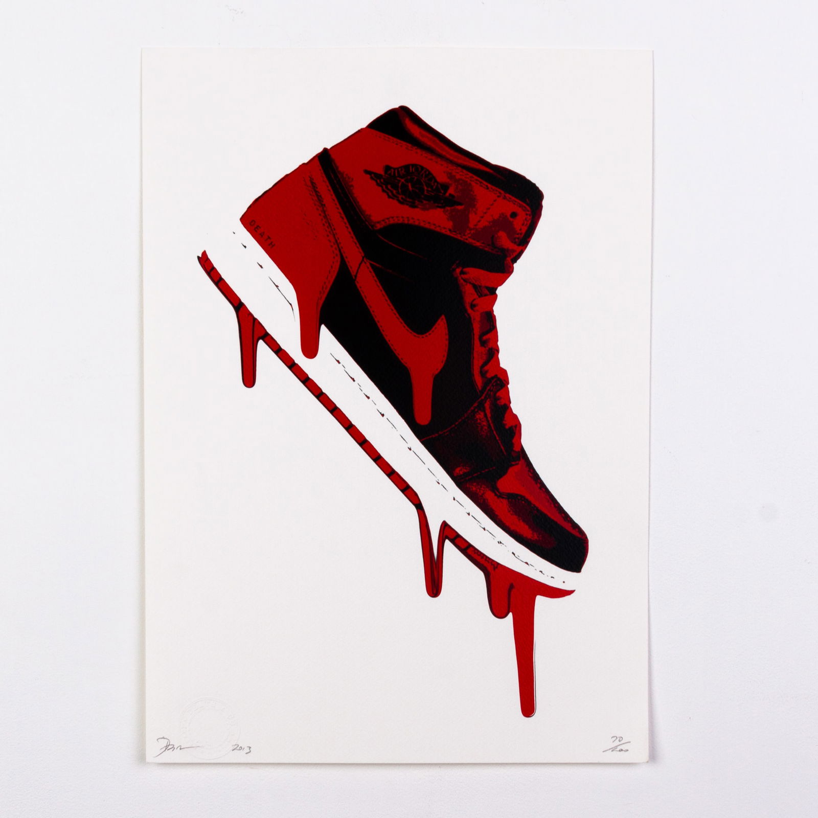 Death NYC Signed Limited Ed Pop Art Print Nike Sneaker (1 of 5)
