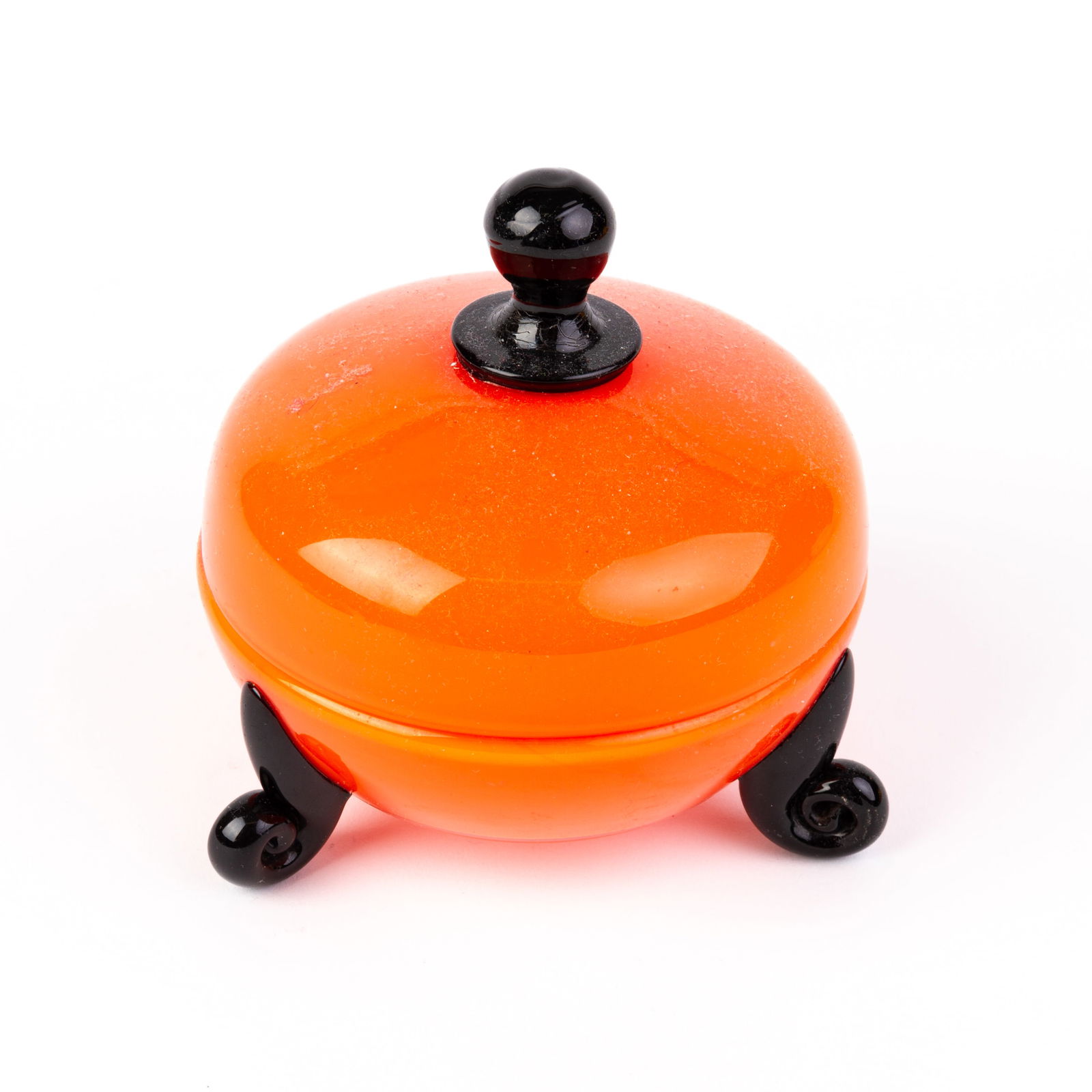 Loetz Tango Glass Lidded Art Deco Bomboniere (1 of 6)