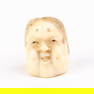 Japanese Carved Netsuke Inro of a Laughing Noh Mask