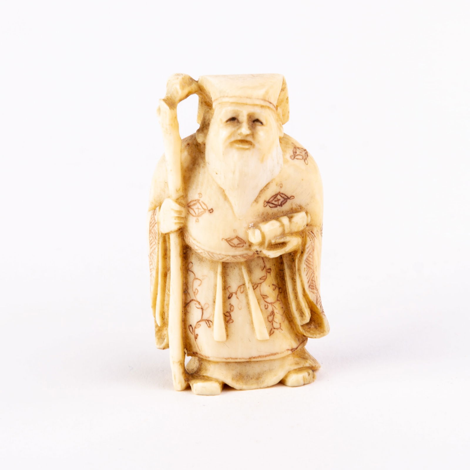 Signed Japanese Meiji Netsuke Inro Immortal (1 of 5)