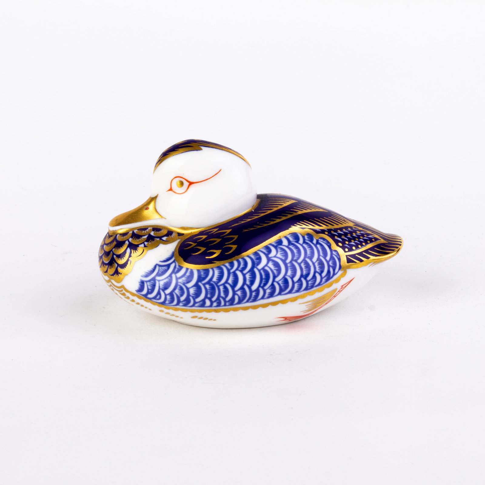 Royal Crown Derby 24K Gold Porcelain Paperweight Duck (1 of 5)