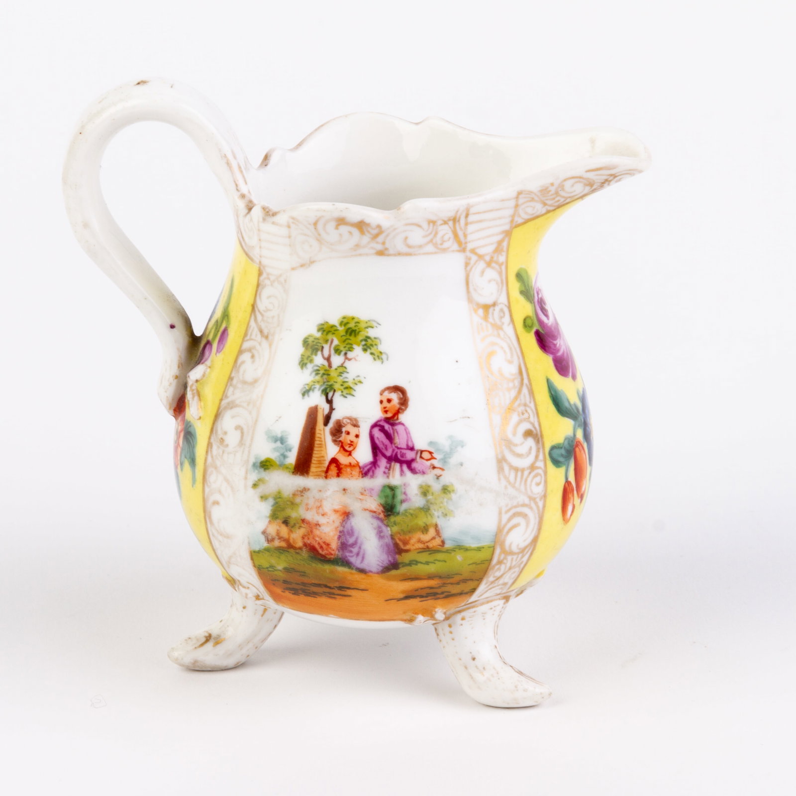Meissen Porcelain Helena Wolfsohn Cream Jug: DIMENSIONS APPROX 10x10x8CM
