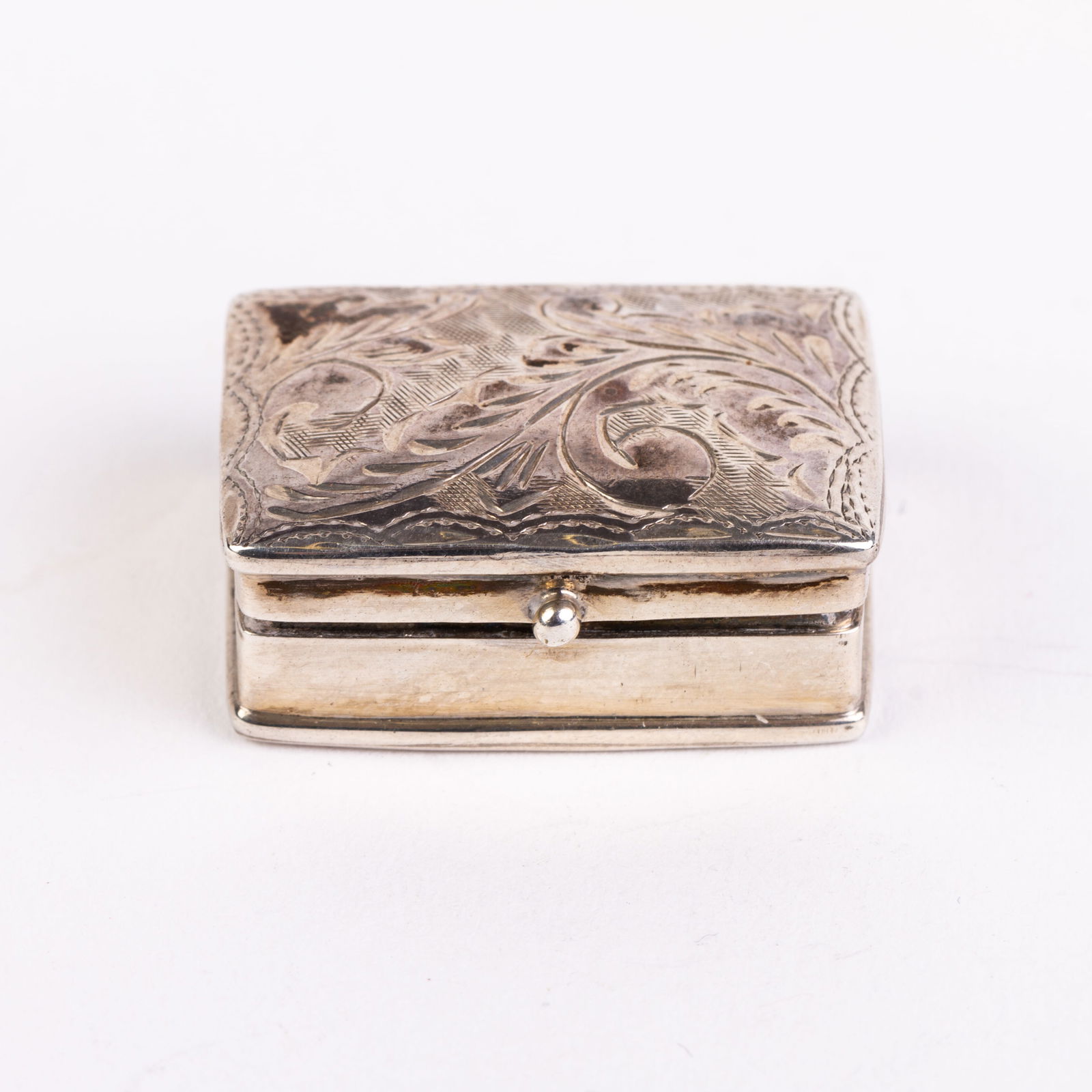 Sterling Silver Engraved Pill Box (1 of 7)