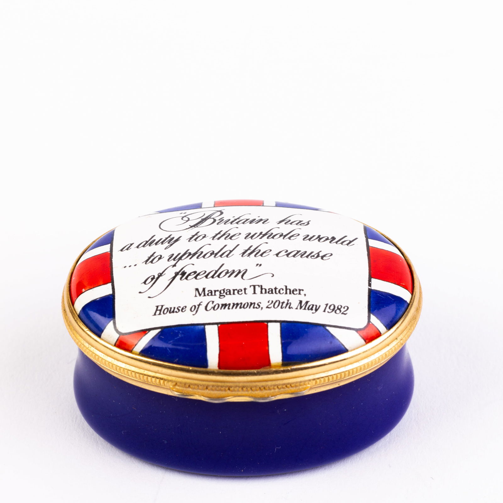 Halcyon Days English Enamel Pillbox: DIMENSIONS APPROX 5.5x4.5x3CM.