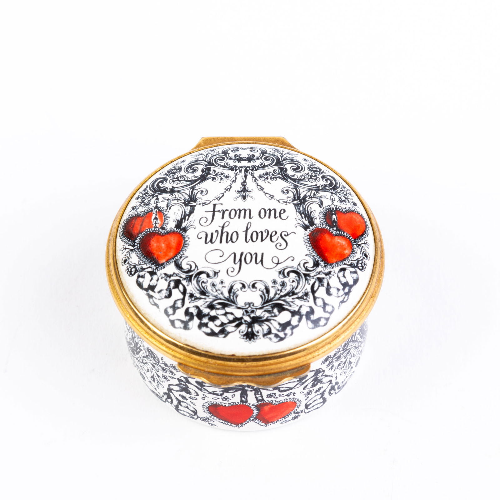 Halcyon Days English Enamel Pillbox: DIMENSIONS APPROX 4.5x4.5x3CM.