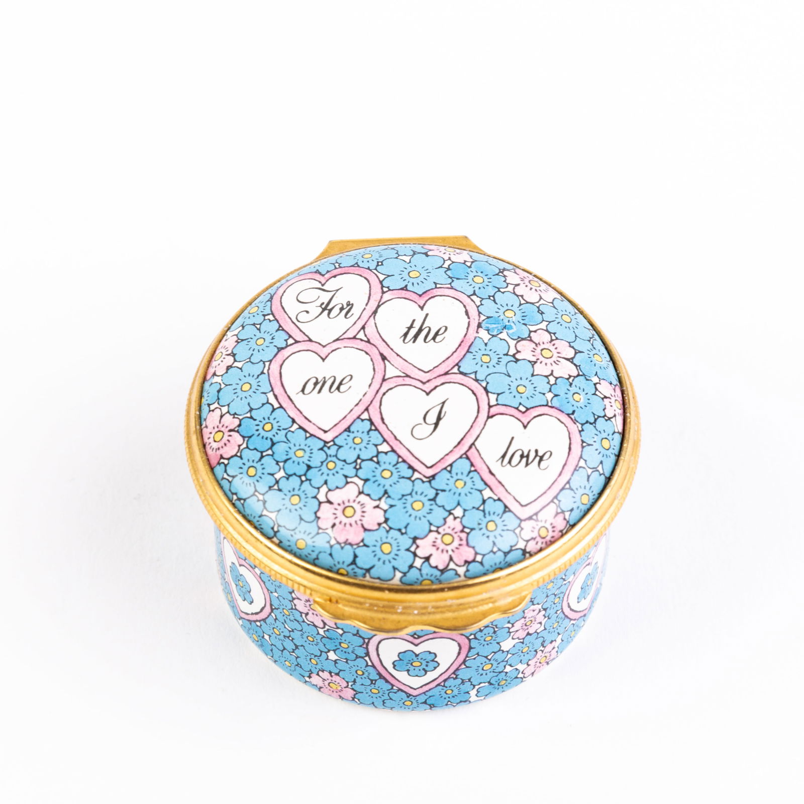 Halcyon Days English Enamel Pillbox: DIMENSIONS APPROX 4.5x4.5x3CM