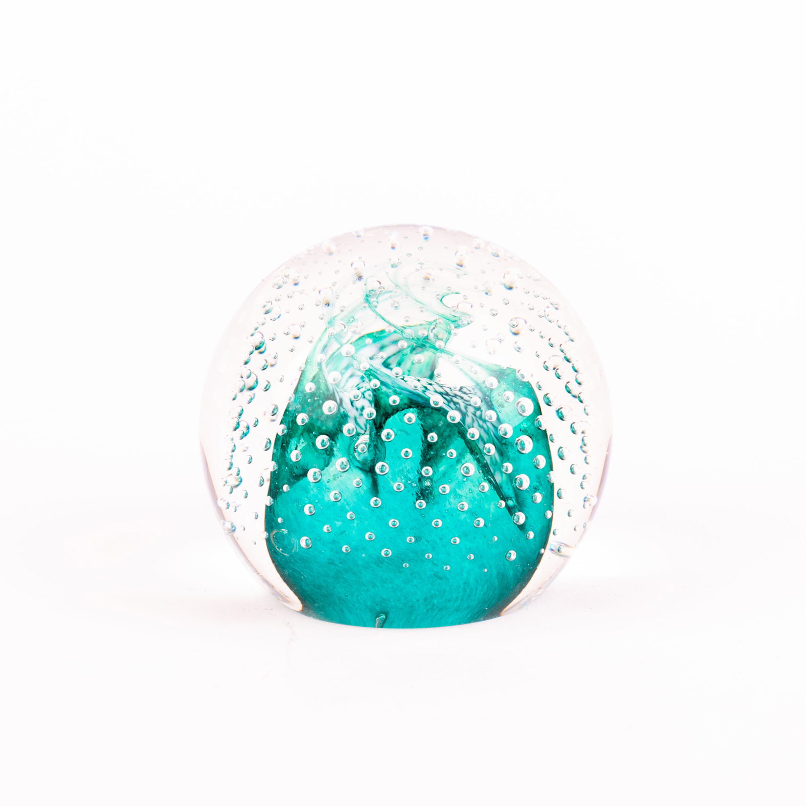 Caithness Scottish Designer Glass Paperweight: DIMENSIONS APPROX 8x8x7CM.