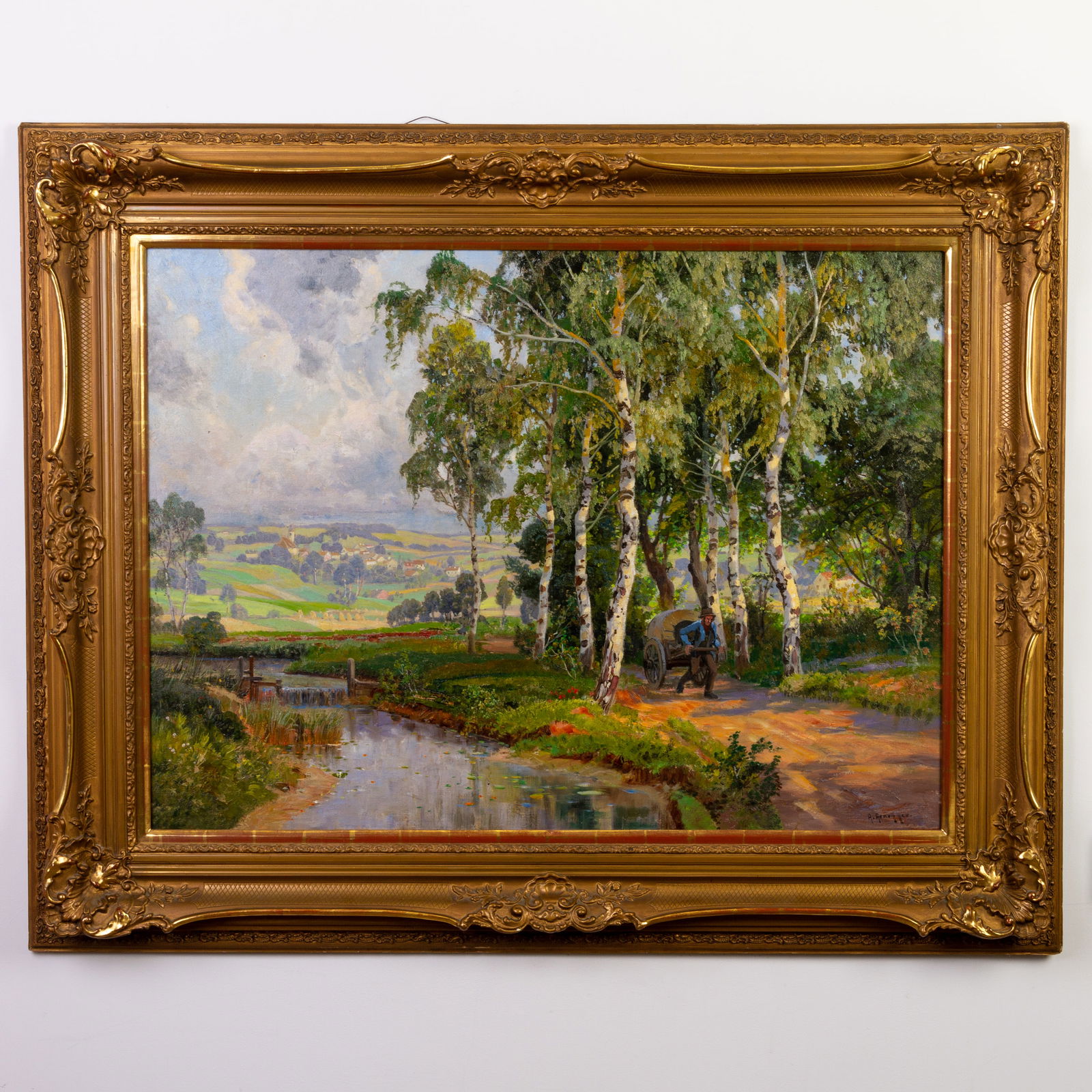 Alois Arnegger (1879-1963) Huge Austrian Landscape Painting (1 of 5)