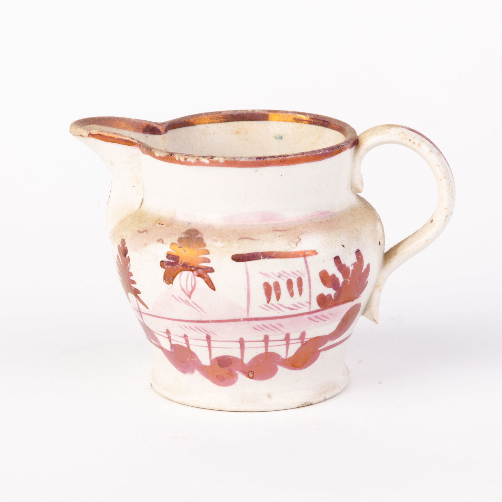 English Staffordshire Prattware Lustreware Jug 18th Century (1 of 5)