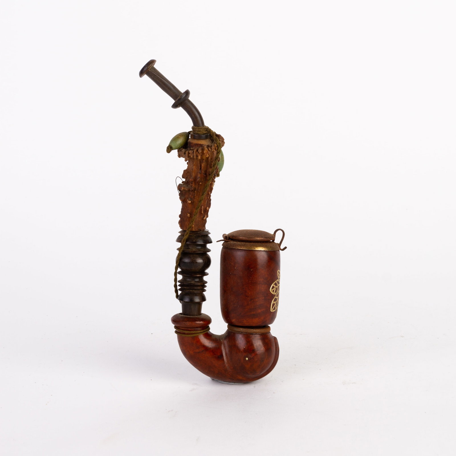 Black Forest Hand Carved Wood Tobacco Smoking Pipe ca. 1920: DIMENSIONS APPROX 20x8x3CM.
