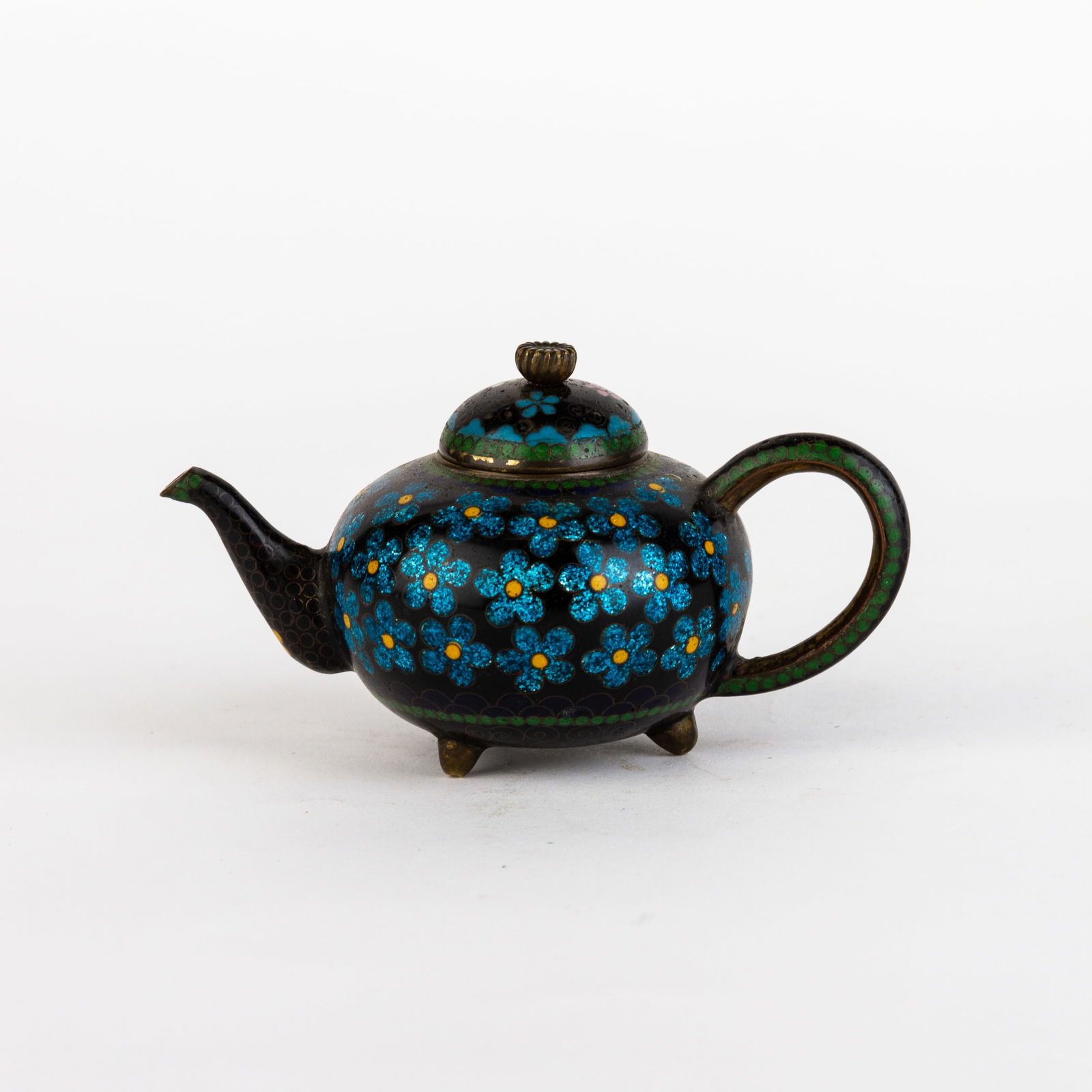 Japanese Cloisonne Enamel Teapot Meiji 19th Century (1 of 5)