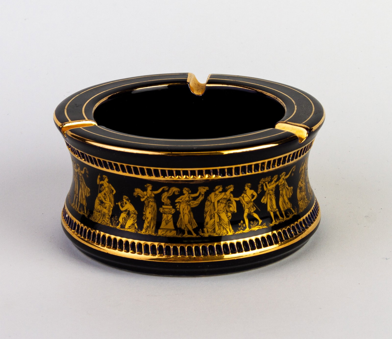Ancient Greek Style 24KT Gold Ashtray: DIMENSIONS APPROX 13x13x6CM.