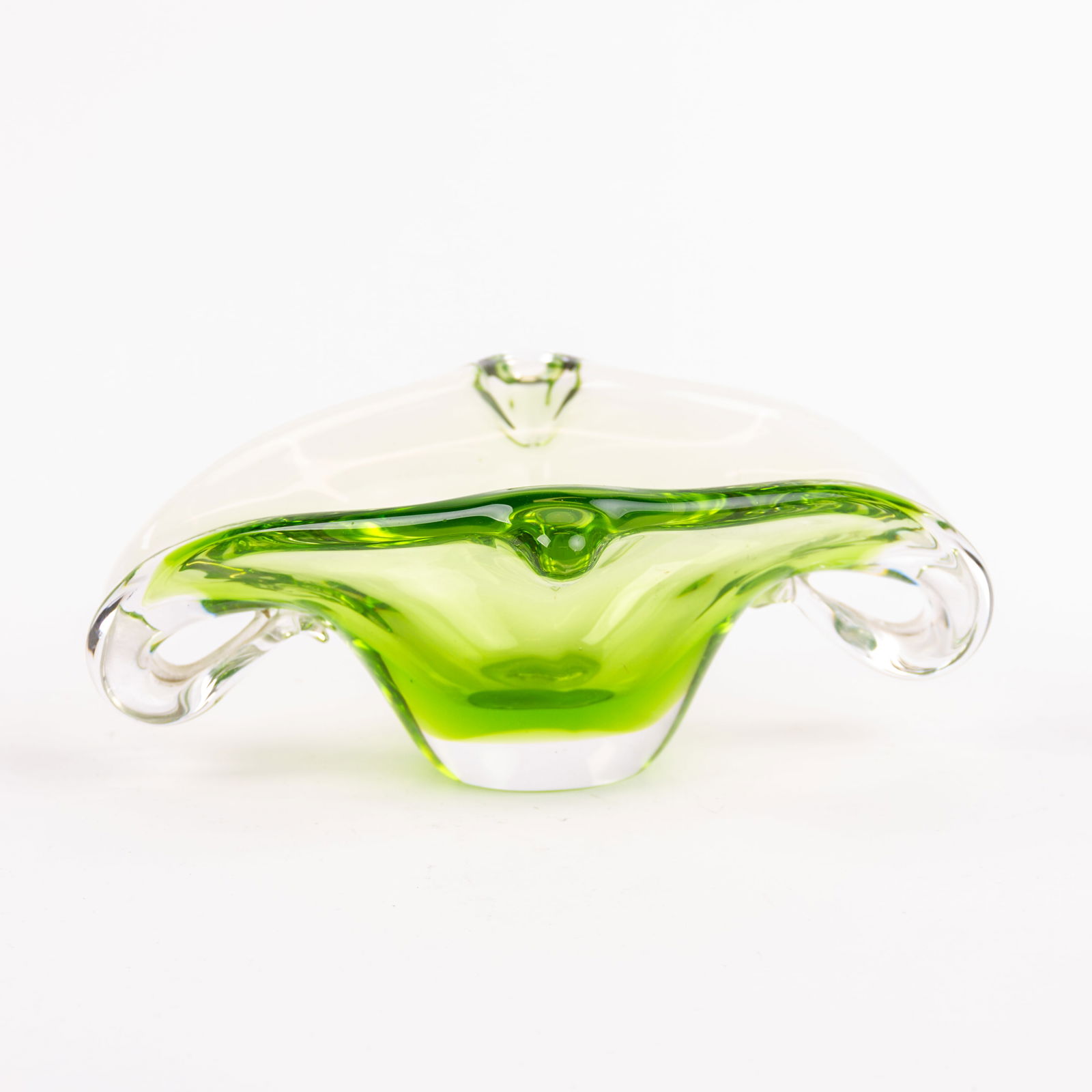 Val St Lambert Belgian Fine Crystal Glass Basket Dish (1 of 5)