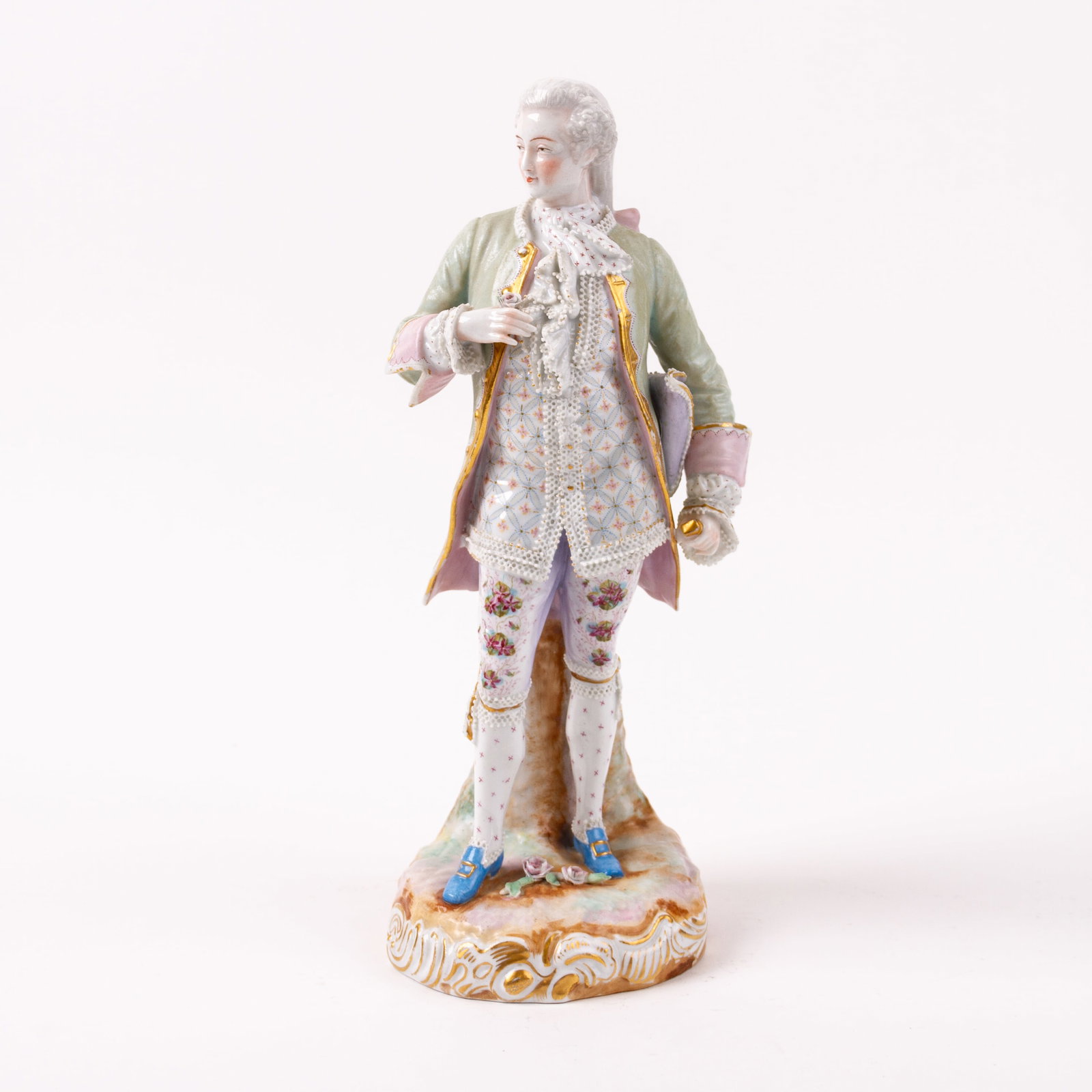 Meissen Fine Porcelain Sculpture 19th Century: DIMENSIONS APPROX 30x11x11CM.