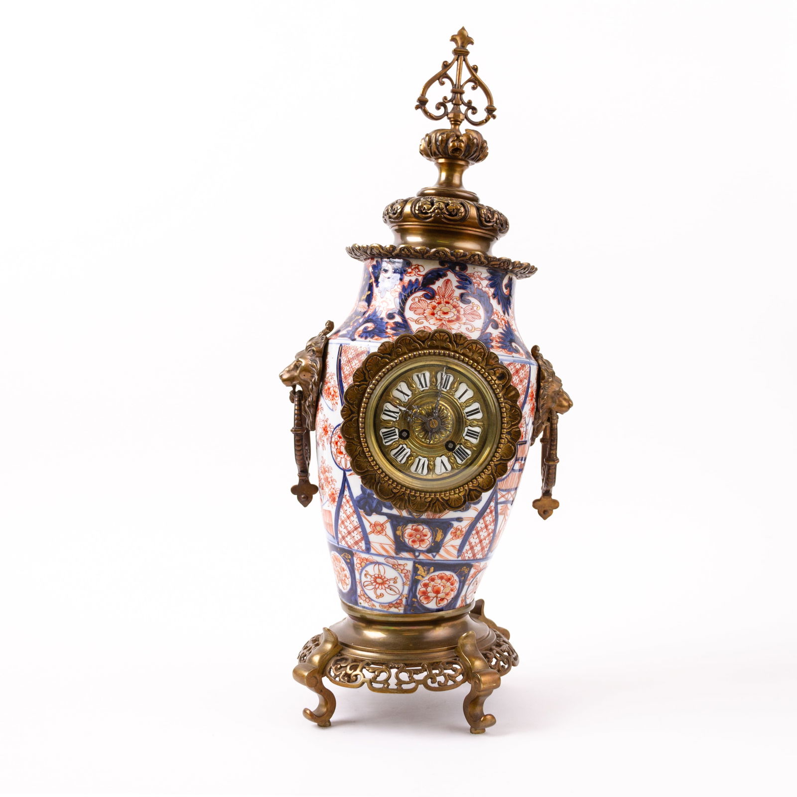 Japanese Imari Porcelain Bronze Mounted French Mantle Clock 19thC (1 of 7)