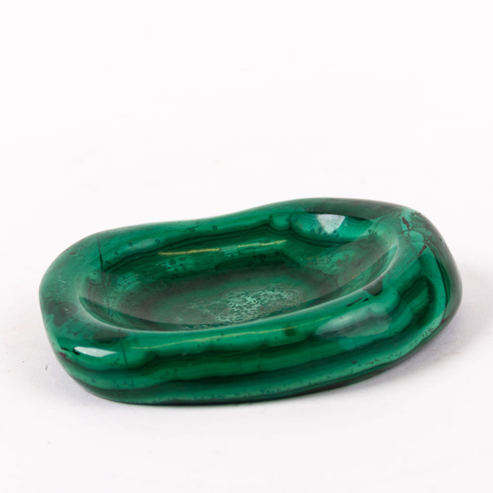 Malachite Geode Specimen Ashtray or Vide Poche (1 of 6)
