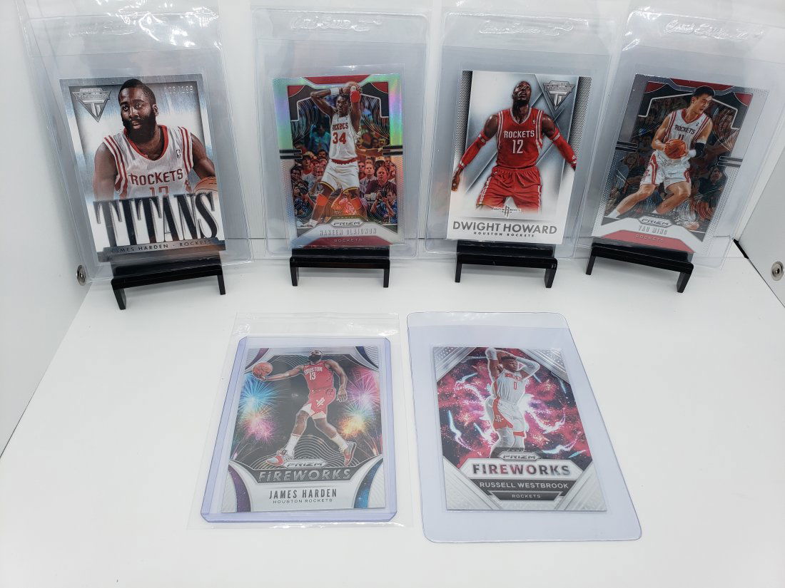 (6) Basketball Rockets James Harden #'d Yao Ming (1 of 6)