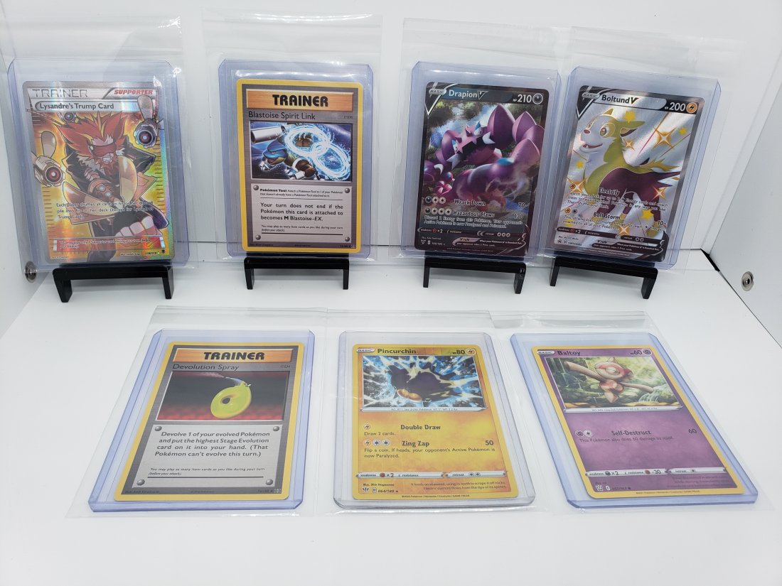 (7) TCG Pokemon Full Art Trainers Vintage  V's Modern (1 of 4)