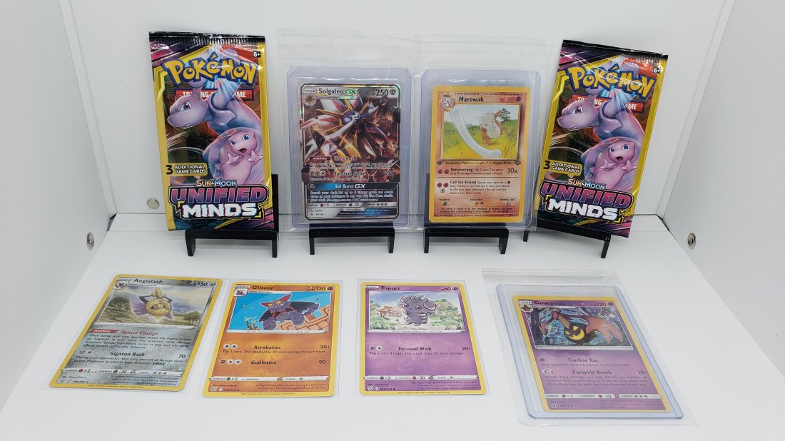 (8) TCG Pokemon 2 Unified Minds packs, GX,  1st edition, vintage (1 of 6)