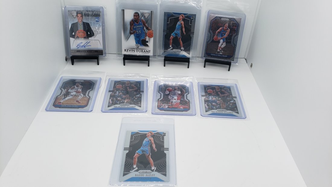 (9) Basketball Thunder Kevin Durant Steven Adams Rookie Autograph (1 of 7)