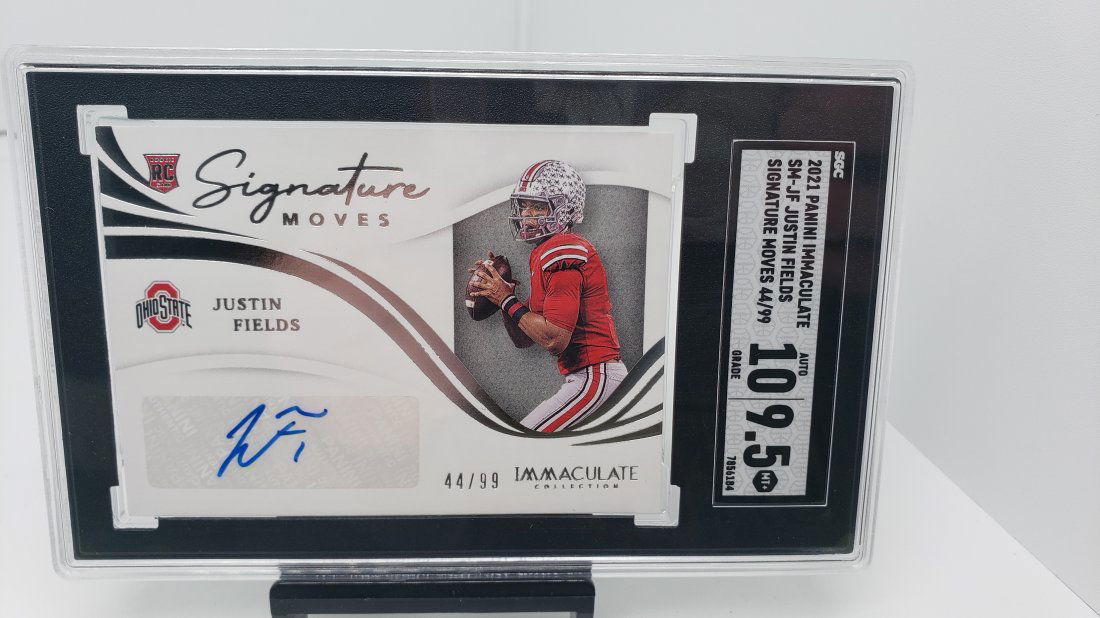 SGC 9.5/10 Justin Fields Rookie Autograph #'d 44/99 Pop 1 (1 of 3)