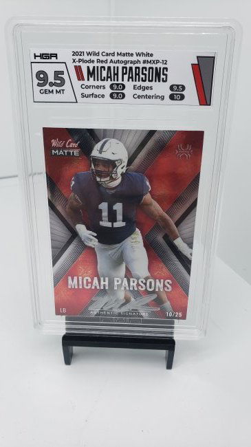 HGA 9.5 Micah Parsons Rookie Autograph #'d 10/25 Cowboys (1 of 2)