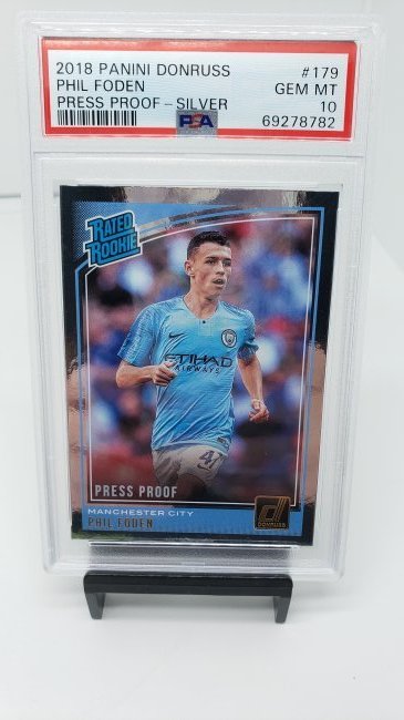 PSA 10 Phil Foden rookie press proof silver (1 of 2)