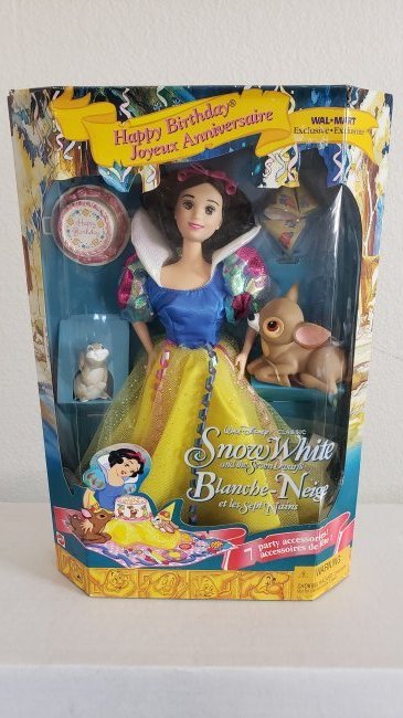 1996 Barbie Snow White Happy Birthday Walmart: 1996 Barbie Disney Mattel Snow White Happy Birthday Walmart Exclusive In Box