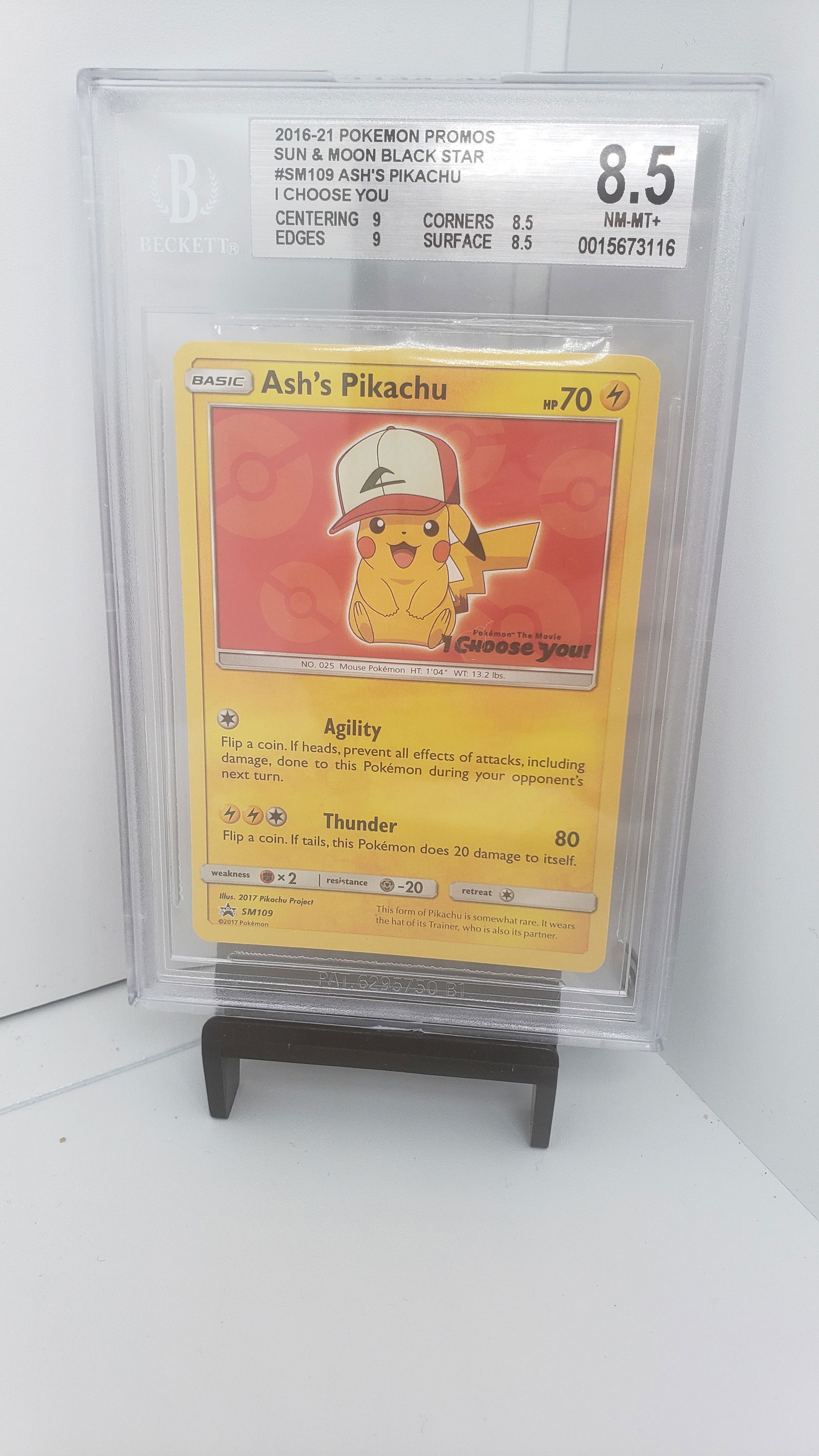 BGS 8.5 Ash's Pikachu Black Star Promo (1 of 2)