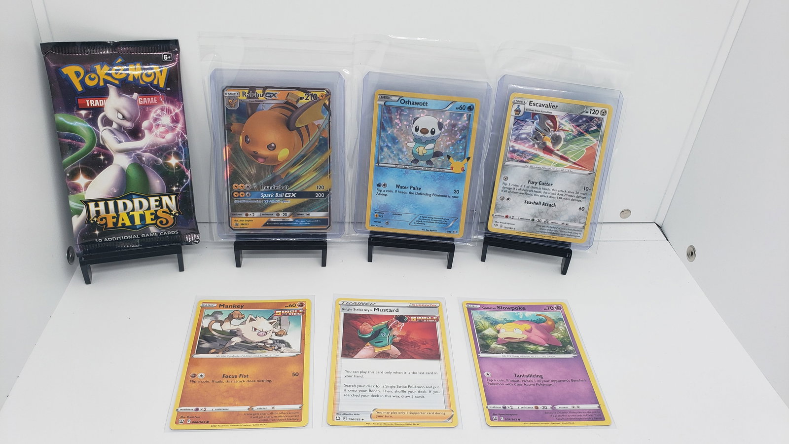 (7) TCG Pokemon Hidden Fates pack, GX, Black Star Promo, 25th anniversary (1 of 7)