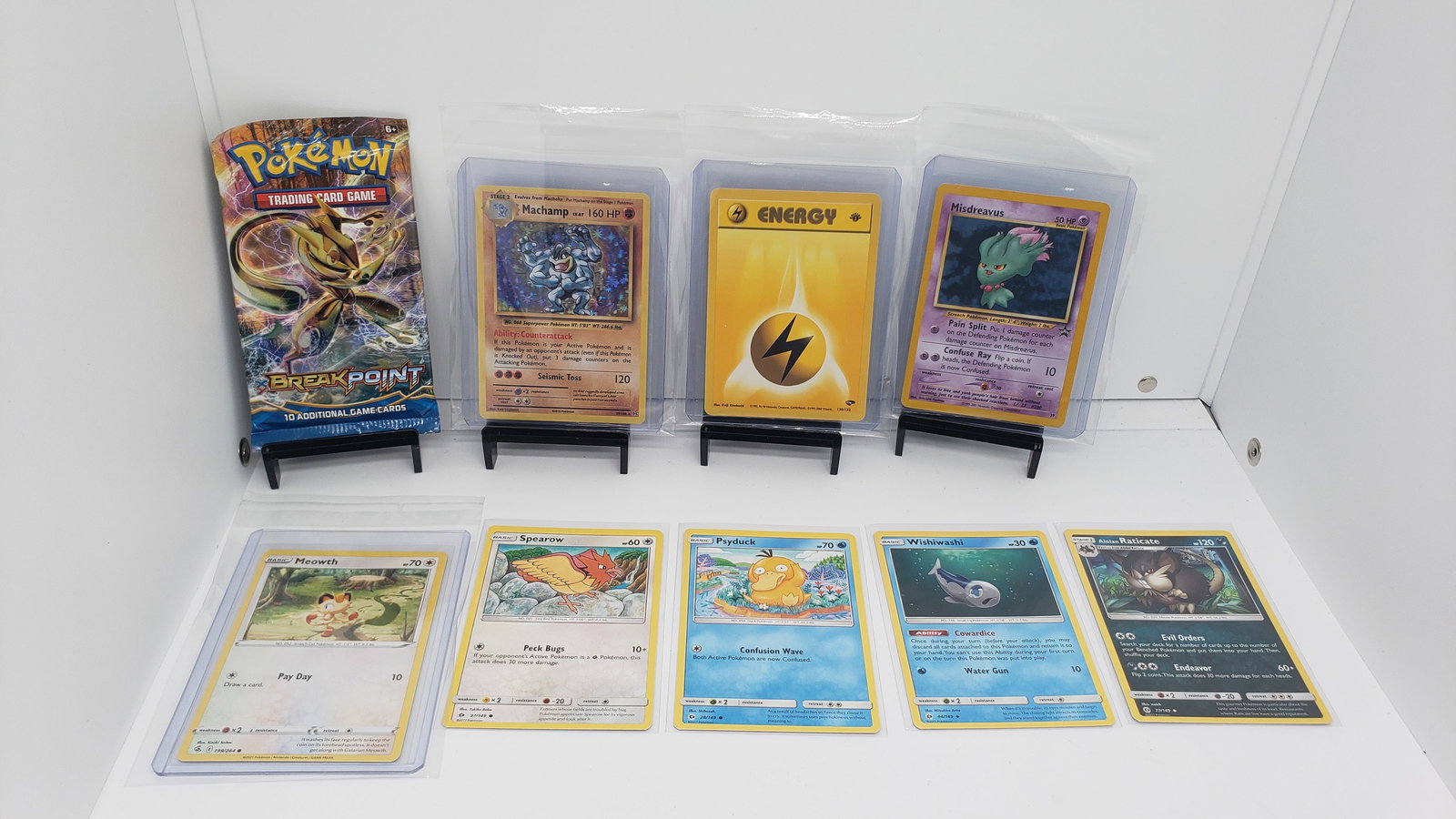 (9) TCG Pokemon Break Point pack, Evolutions, 1st edition, Black Star promo (1 of 7)