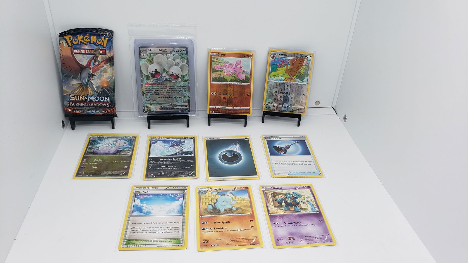 (11) TCG Pokemon Burning Shadows pack, Maushold EX (1 of 6)