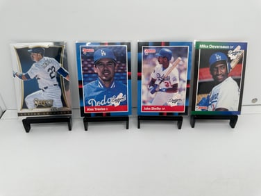 Adrian Gonzalez, Alex Trevino, John Shelby, Mike Devereaux Dodgers