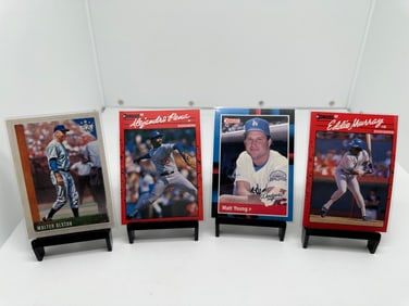 Walter Alston, Alejandro Pena, Matt Young, Eddie Murray Dodgers