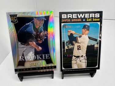 Hiram Burgos Rookie refractor, Justin Smoak Brewers