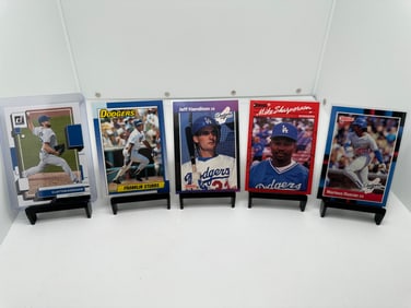 Clayton Kershaw, Franklin Stubbs, Jeff Hamilton, Mike Sharperson, Mariano Duncan Dodgers