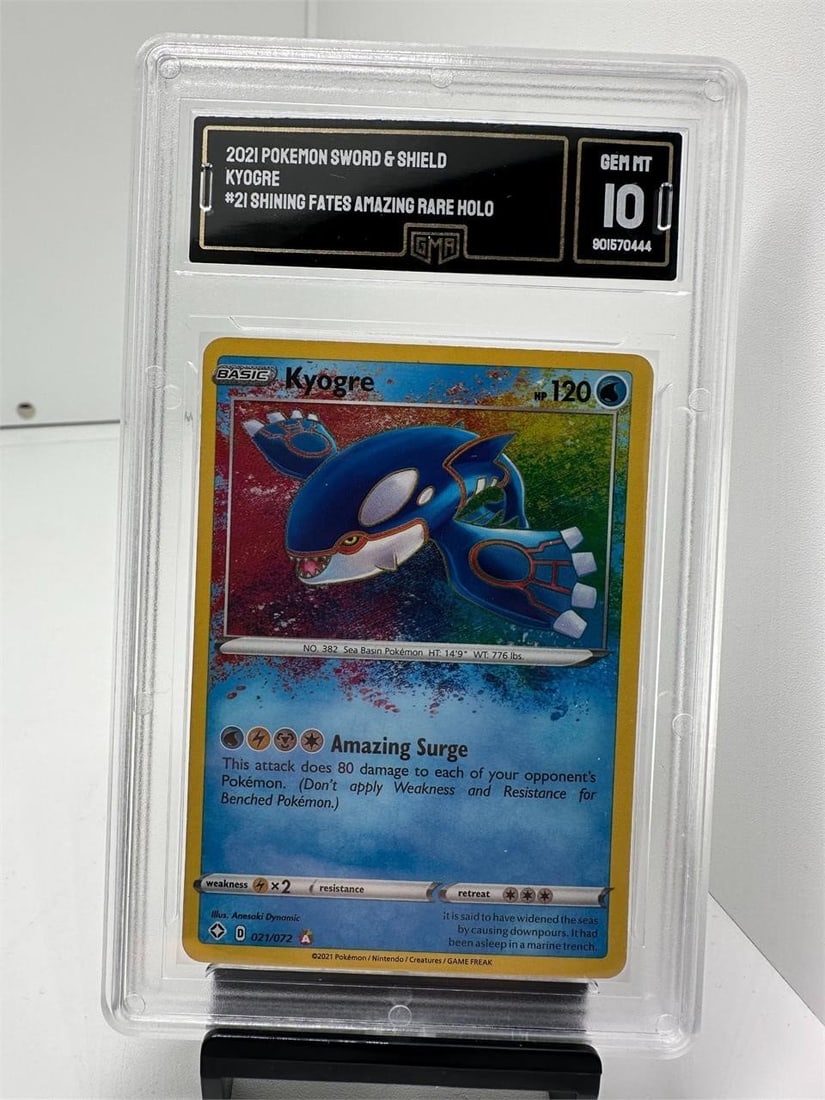 Kyogre Amazing Rare GMA 10: * 2021 Pokemon Sword & Shield Shining Fates* GMA 10 Kyogre Amazing Rare Holo
