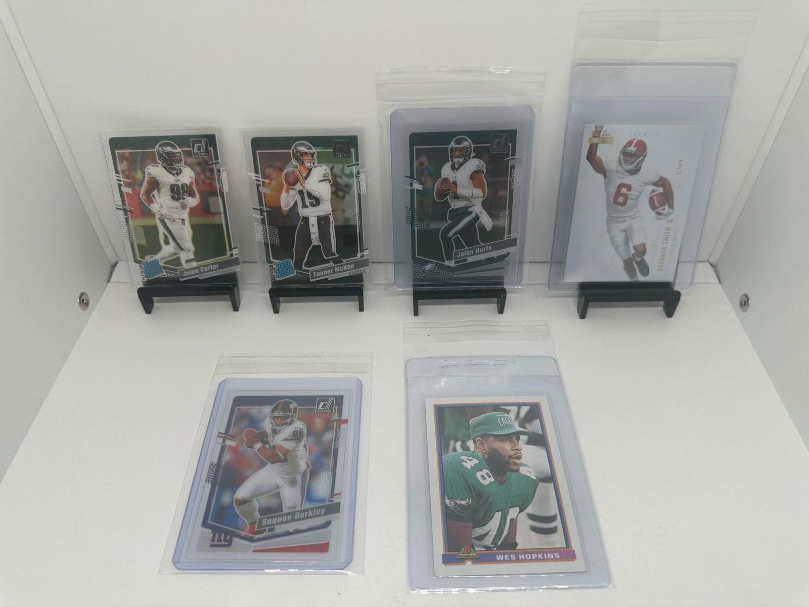 Jalen Carter RC, Hurts, Devonta Smith RC #d /349 (1 of 7)