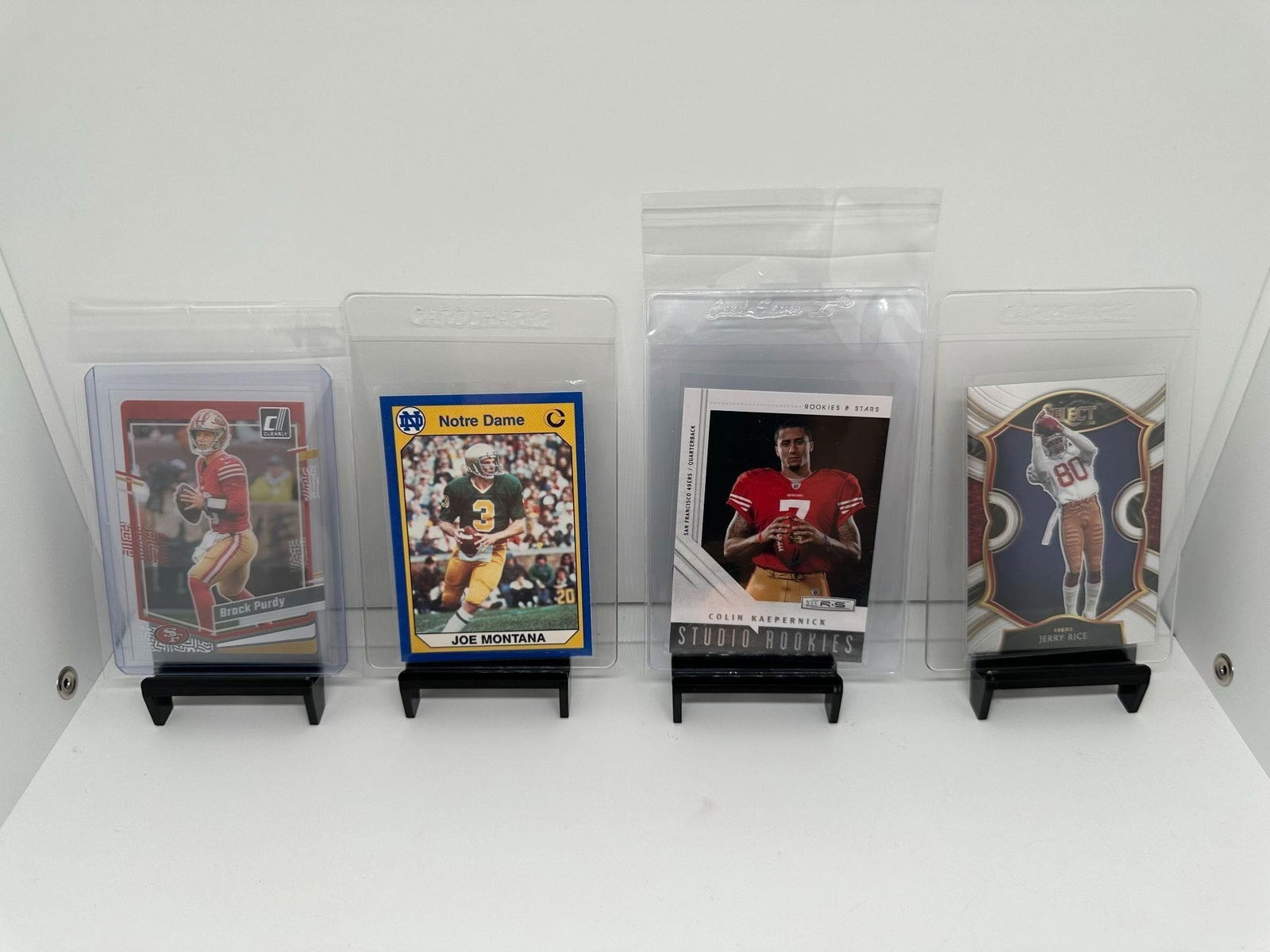Brock Purdy, Joe Montana, Jerry Rice 49ers (1 of 6)