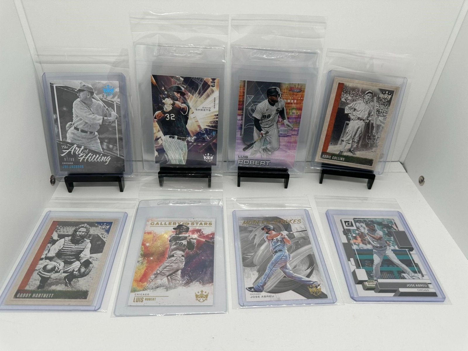 Joe Jackson #d /99 Gavin Sheets RC White Sox: Chicago White Sox MLB Baseball lotJoe Jackson #d 97/99Gavin Sheets rookieLuis RobertEddie Collins, Gabby Hartnett, Jose Abreu