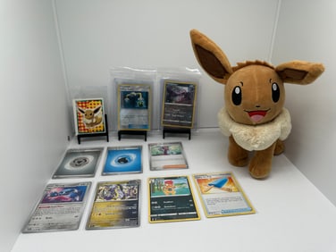 Eevee Plush & Merlin Grimer Energy Switch & more