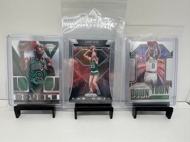 Rajon Rondo dual patch #d /249 & Larry Bird & Kemba Walker Celtics