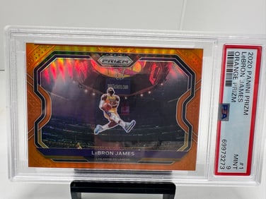 LeBron James Kobe Tribute Orange #d /49 PSA 9