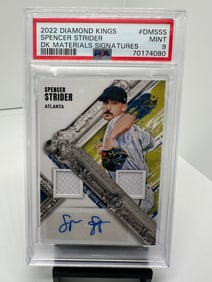 Spencer Strider RPA Rookie Patch Auto PSA 9