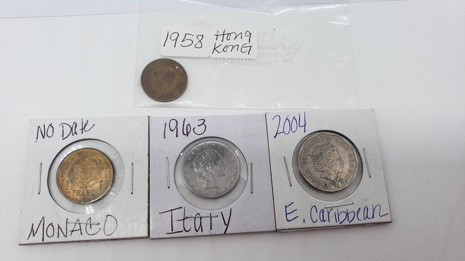 Hong Kong Monaco Italy East Caribbean Coins (1 of 6)