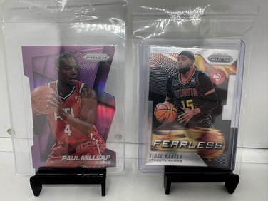 Paul Millsap Purple #d /139 & Vince Carter HOF Hawks