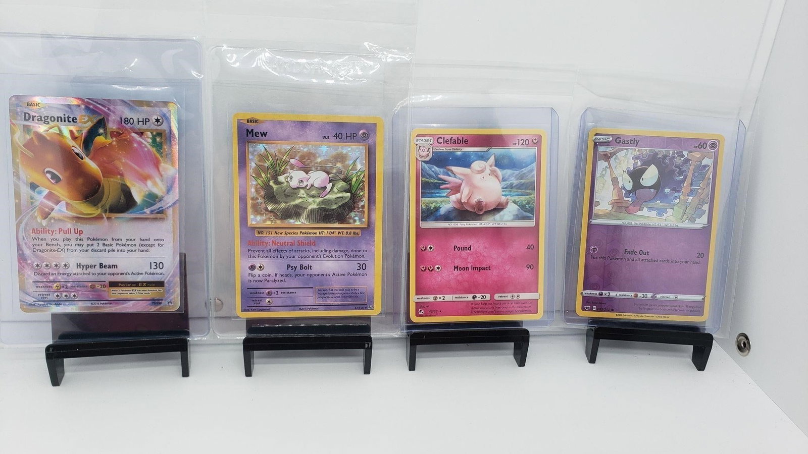 (4) TCG Pokemon EX, Evolutions, Clefable, Gastly (1 of 6)