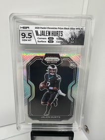 Jalen Hurts Rookie Black Silver Prizm HGA 9.5