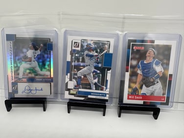 Andre Jackson Rookie Auto Holo, Mookie Betts, Will Smith Dodgers