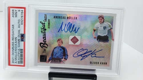 PSA 9 Andreas Moller & Oliver Kahn autograph Pop 1